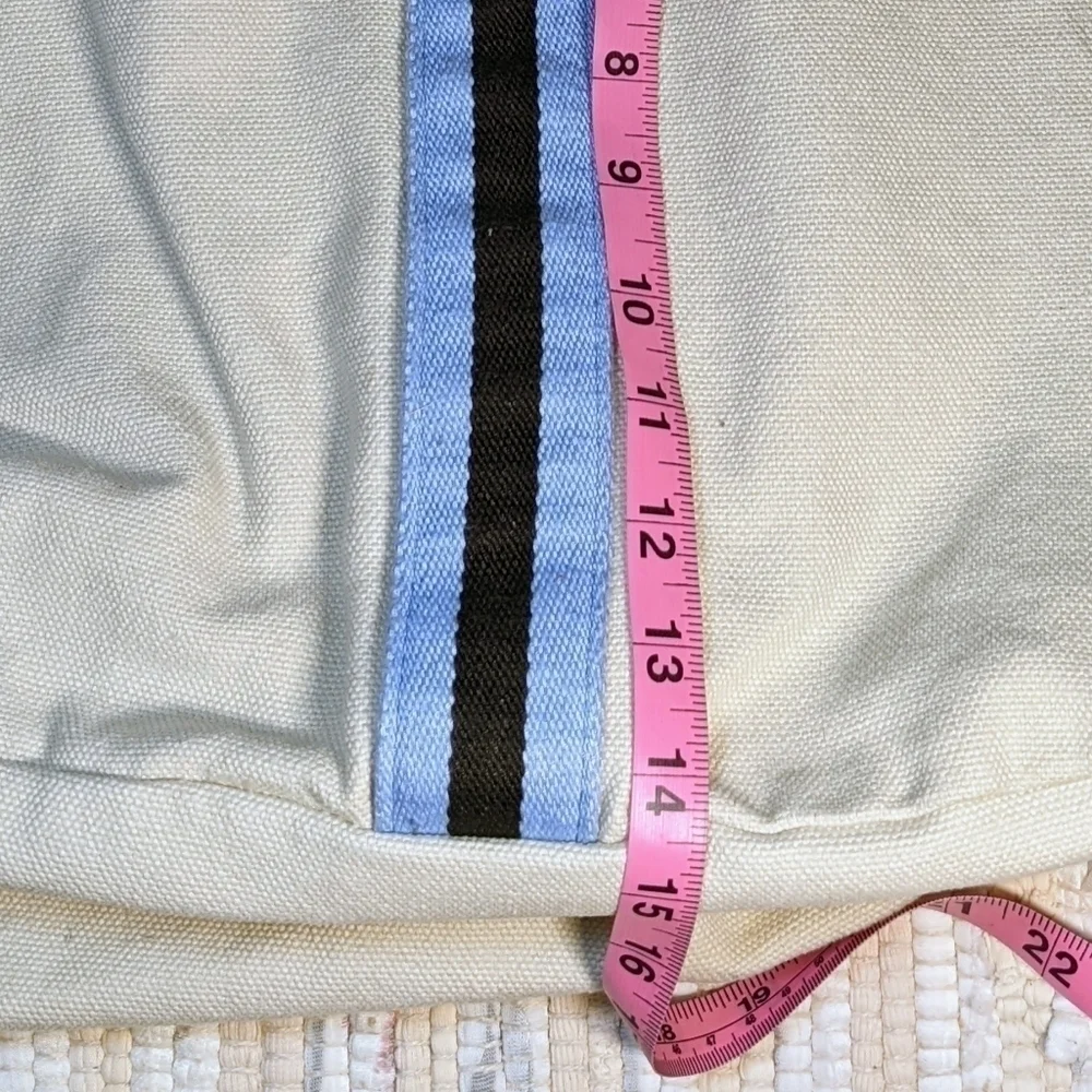 Heavy Canvas Lined Tote w/ Zipper Top Closure NWT